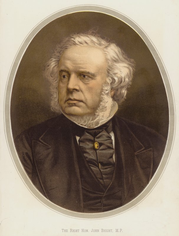 Den højtærede John Bright, MP (kromolitho) af English School