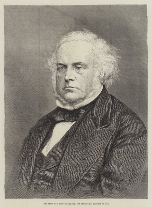 The Right Honorable John Bright, MP for Birmingham, valgt i 1857 (gravering) af English School