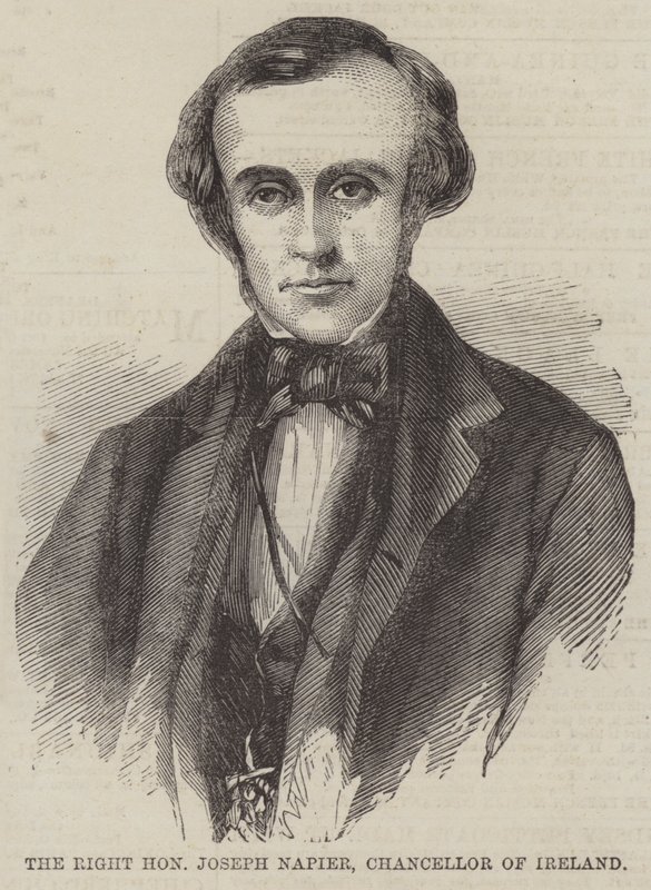 Den højre ærede Joseph Napier, Irlands kansler (gravering) af English School