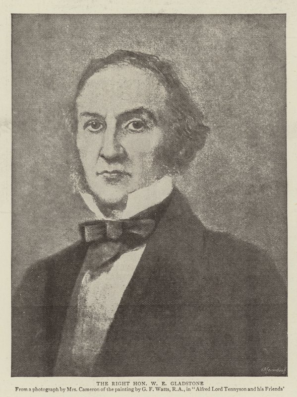 Den rigtige ærede W E Gladstone (litho) af English School