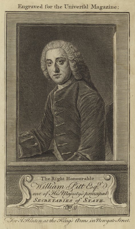 Den ærede William Pitt Esquire, en af Hans Majestys vigtigste udenrigssekretærer af English School