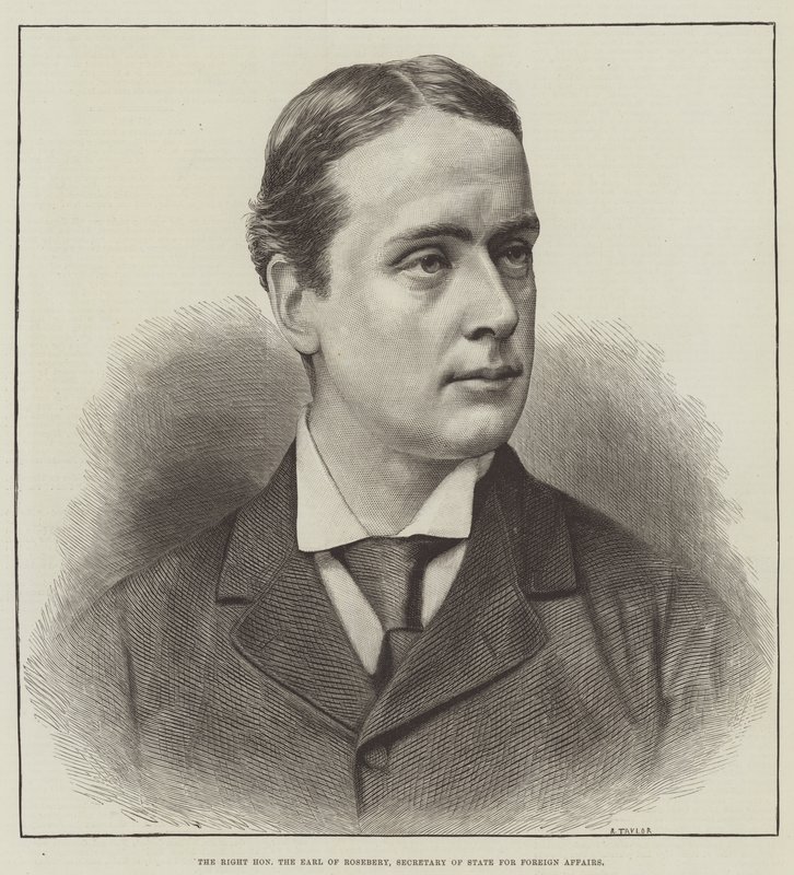 Højre ærede jarl af Rosebery, udenrigsminister (gravering) af English School