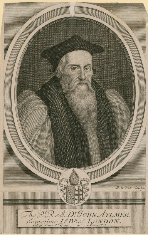 Den rigtige pastor Dr. John Aylmer, engang Lord Bishop of London af English School