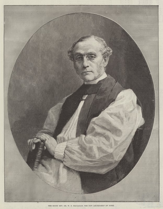 Den rigtige pastor Dr W D Maclagan, den nye ærkebiskop af York (gravering) af English School