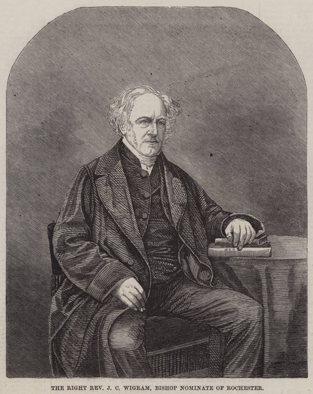 Den rigtige pastor J C Wigram, biskop nomineret af Rochester (gravering) af English School