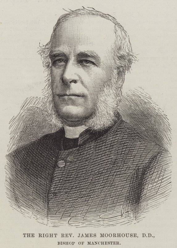 The Right Reverend James Moorhouse, DD, biskop af Manchester (gravering) af English School