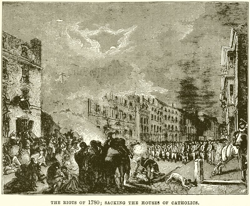 Optøjerne 1780; At plyndre katolikkernes huse af English School