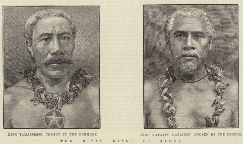 The Rival Kings of Samoa (gravering) af English School