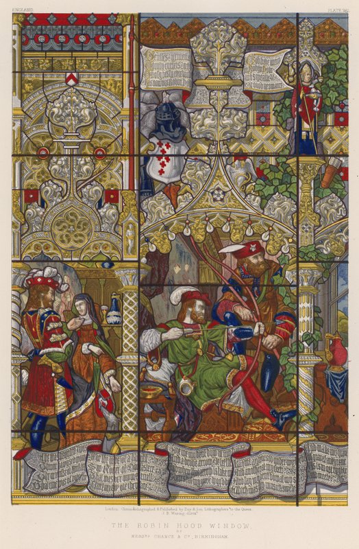 The Robin Hood Window af Mrs Chance and Co, Birmingham af English School