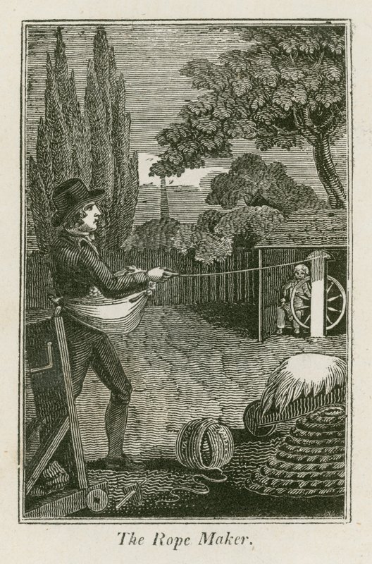 The Rope Maker (gravering) af English School