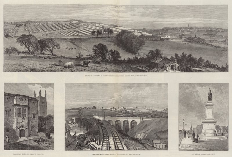 The Royal Agricultural Society Meeting i Plymouth (gravering) af English School