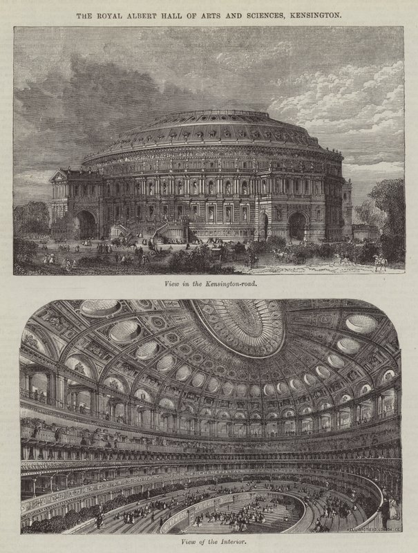 Royal Albert Hall of Arts and Sciences, Kensington (gravering) af English School