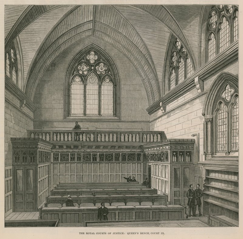 The Royal Courts of Justice: Queens Bench, Court IX af English School
