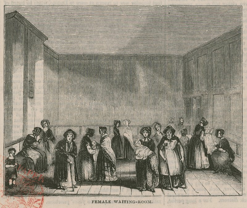 The Royal Free Hospital, Grays Inn Road, London: Kvindelig venteværelse af English School