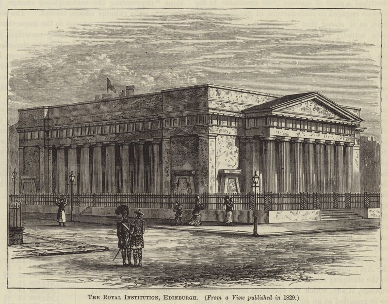 The Royal Institution, Edinburgh (kobberstik) af English School
