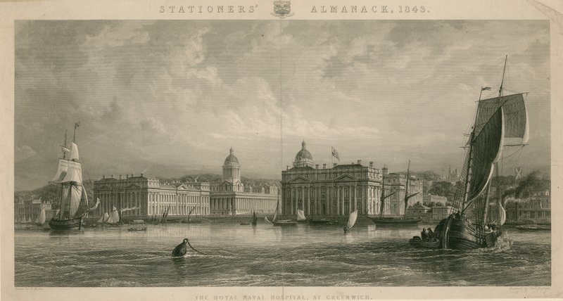Royal Naval Hospital i Greenwich, London af English School
