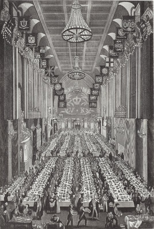 Den kongelige banket i Guildhall den 9. november 1837 af English School