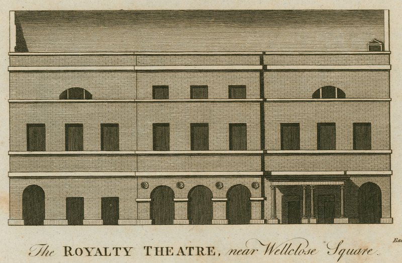 The Royalty Theatre, Well Street, Wellclose Square, London af English School