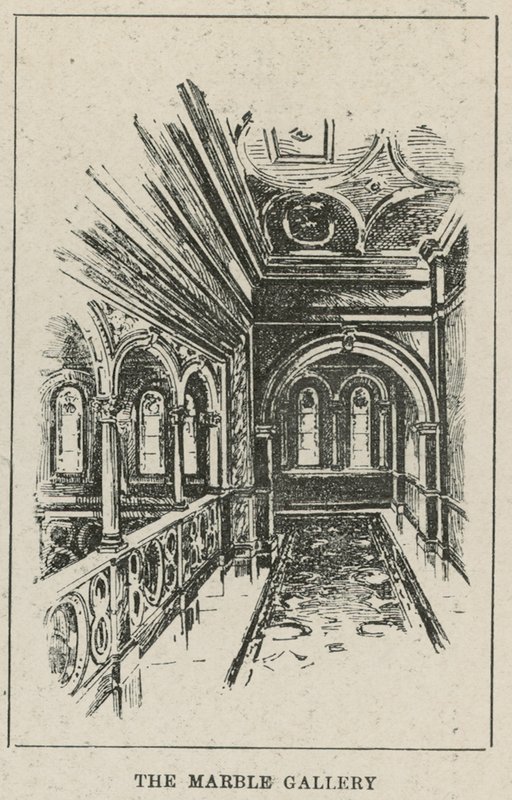 The Russell Hotel, Russell Square: Marmorgalleriet (gravering) af English School