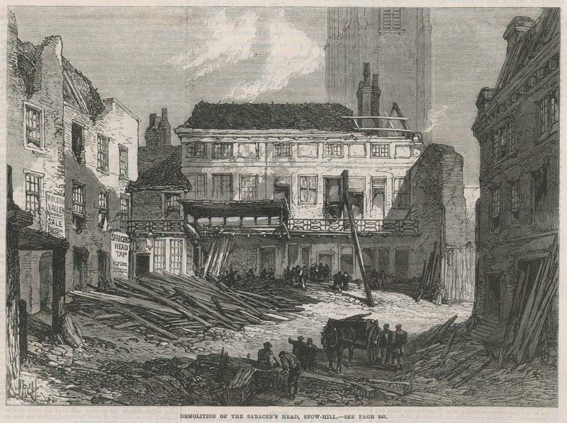 Saracenshovedet, Snow Hill, Nedrivning af English School