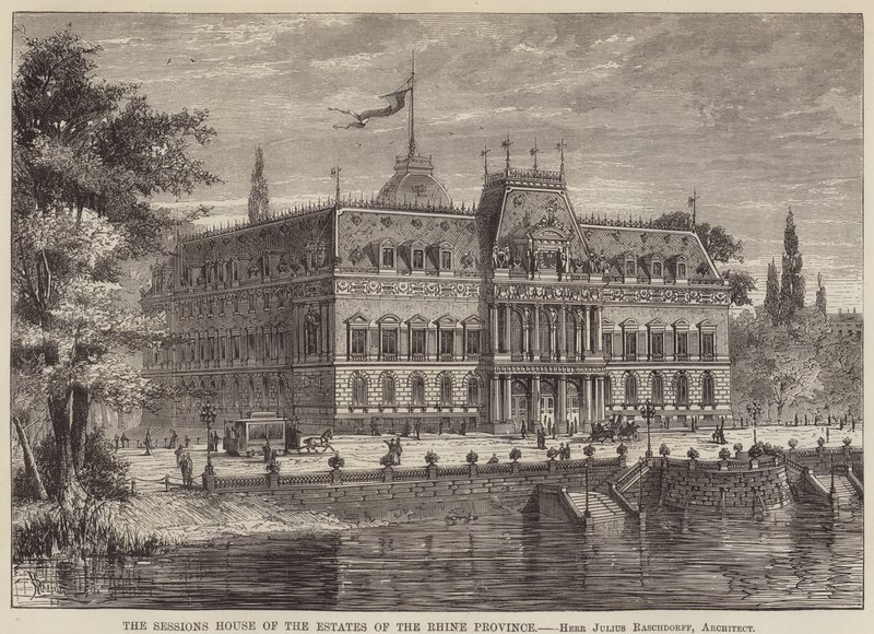 The Sessions House of the Estates of the Rhine Province (gravering) af English School