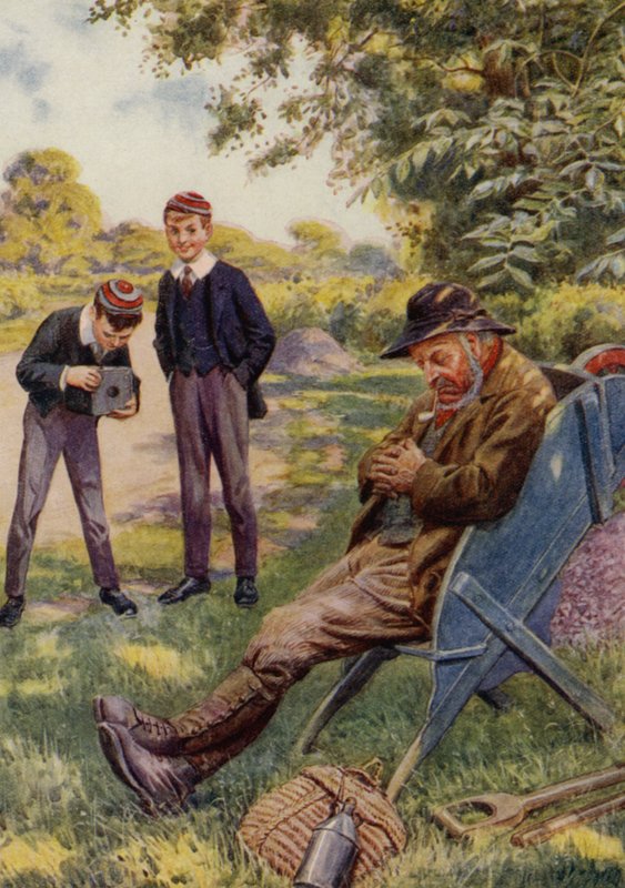 Tornerose (farve litho) af English School