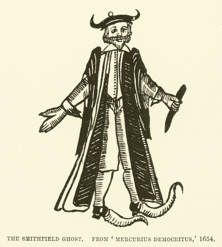 Smithfield-spøgelsen, fra Mercurius Demokritus af English School