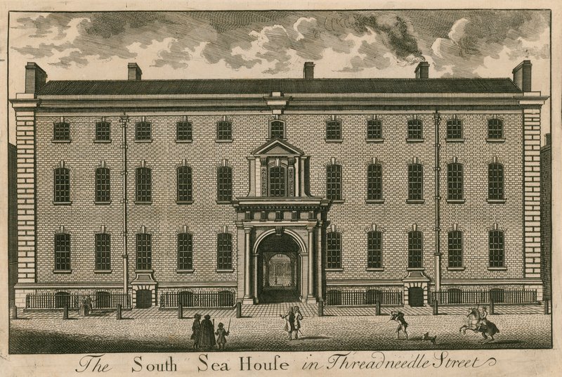The South Sea House i Threadneedle Street, London af English School