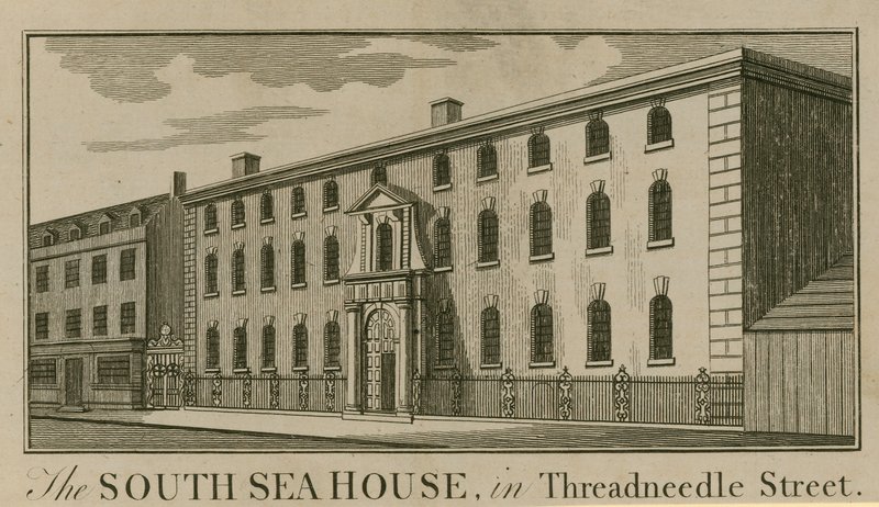 The South Sea House i Threadneedle Street, London af English School