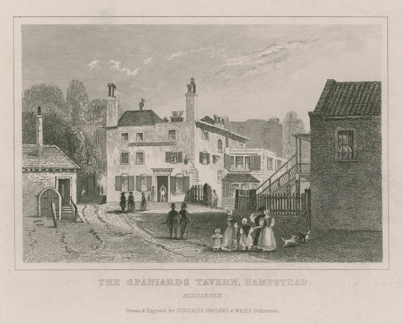 Spaniernes Tavern, Hampstead, London af English School