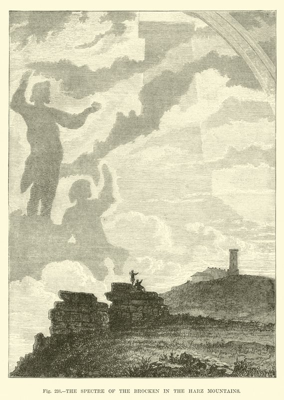 The Spectre of the Brocken in the Harz Mountains  af English School