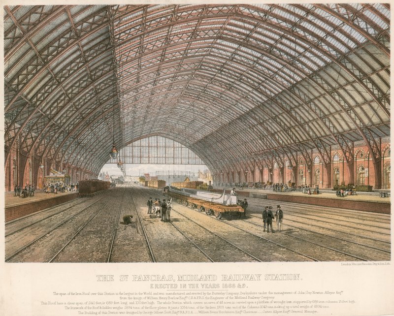 St Pancras, Midland Railway Station, London, opført i årene 1866-69 af English School