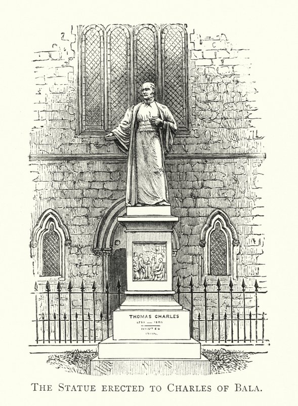 Statuen rejst til Karl af Bala (gravering) af English School