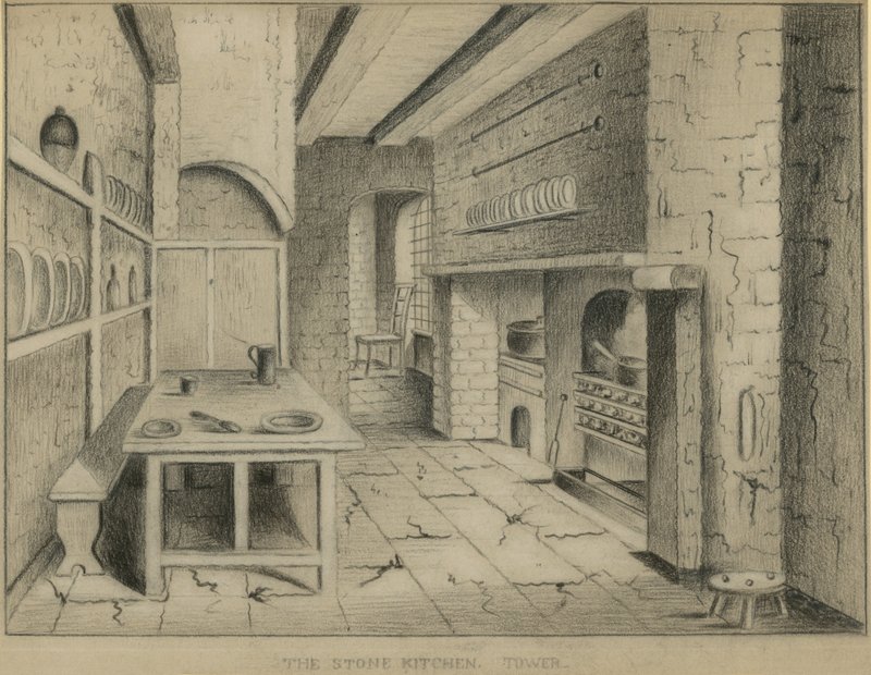 Stenkøkkenet i Tower of London af English School