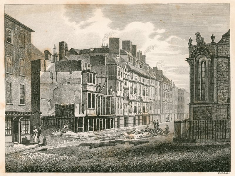 The Strand, London, før dens forbedring i år 1810 af English School