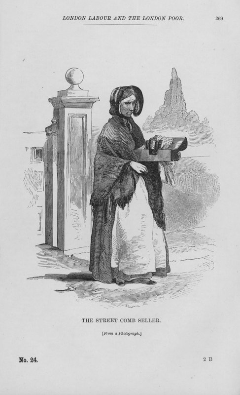 The Street Comb Seller (gravering) af English School