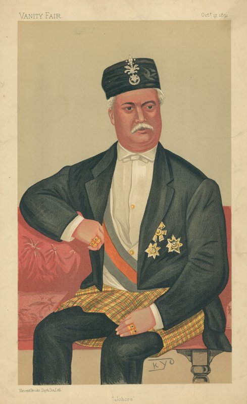 The Sultan of Johore, Johore, 17. oktober 1891, Vanity Fair tegneserie af English School