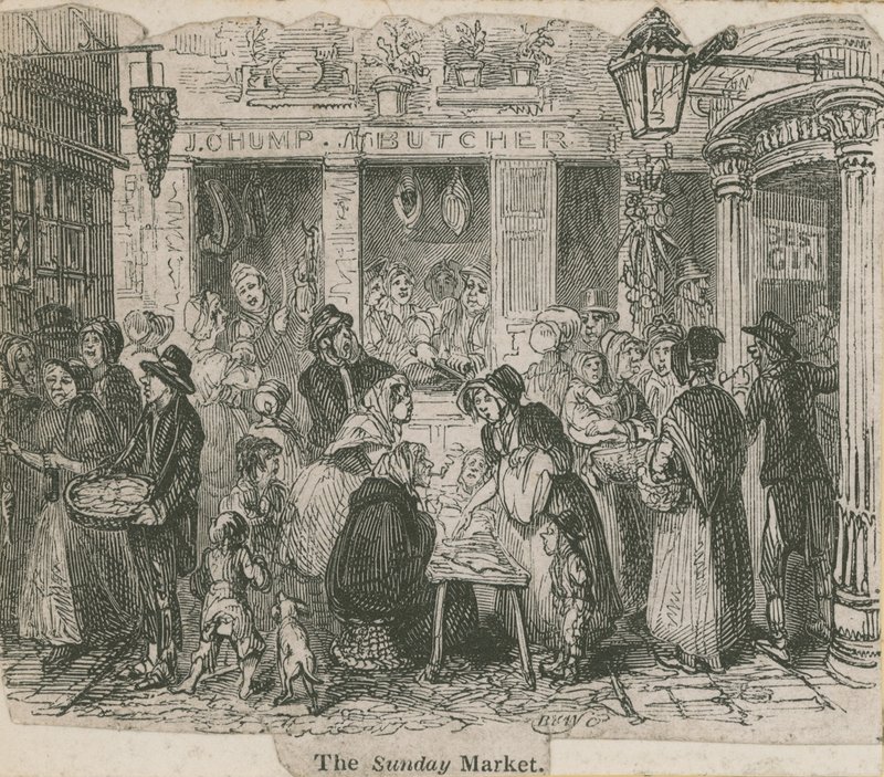Søndagsmarkedet, London af English School