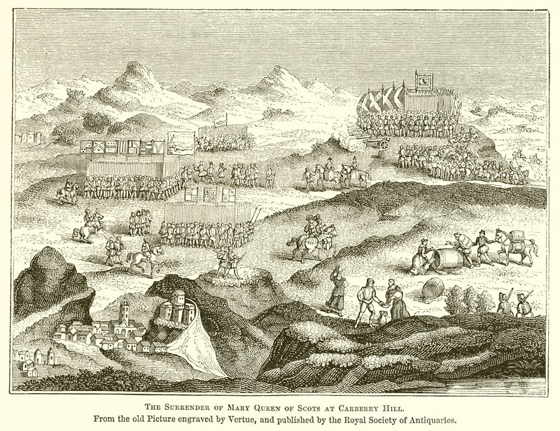 Overgivelsen af Mary Queen of Scots ved Carberry Hill af English School