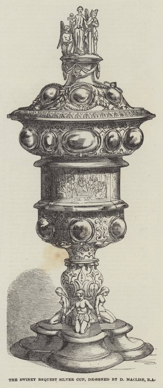 Swiney Bequest Silver Cup, designet af D Maclise, RA (gravering) af English School
