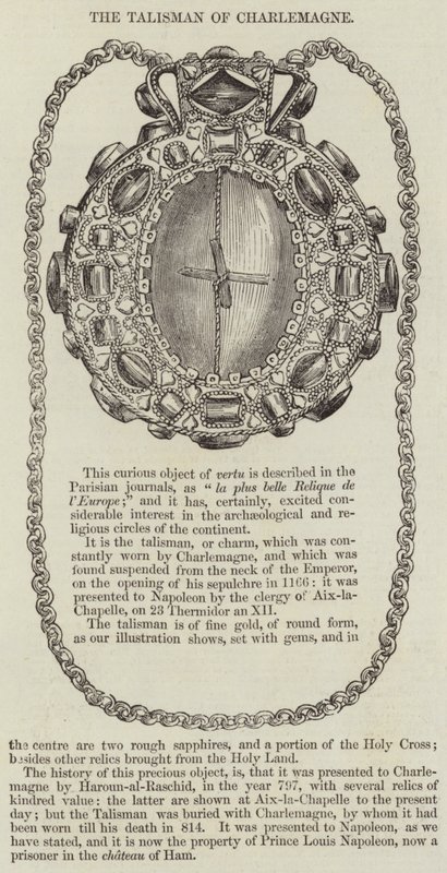 The Talisman of Charlemagne (gravering) af English School