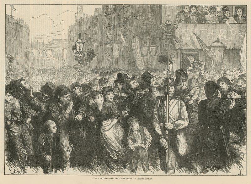 Thanksgiving Day: mængden: et hårdt hjørne af English School