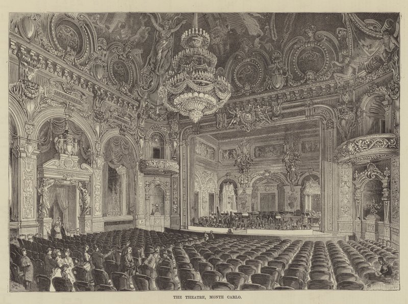 Teatret, Monte Carlo (gravering) af English School