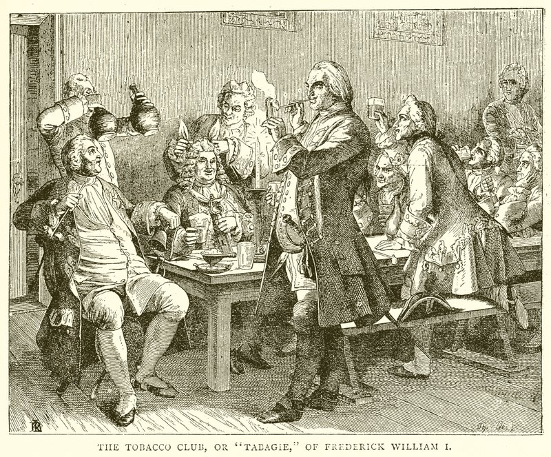 The Tobacco Club, eller Tabagie, af Frederick William I af English School