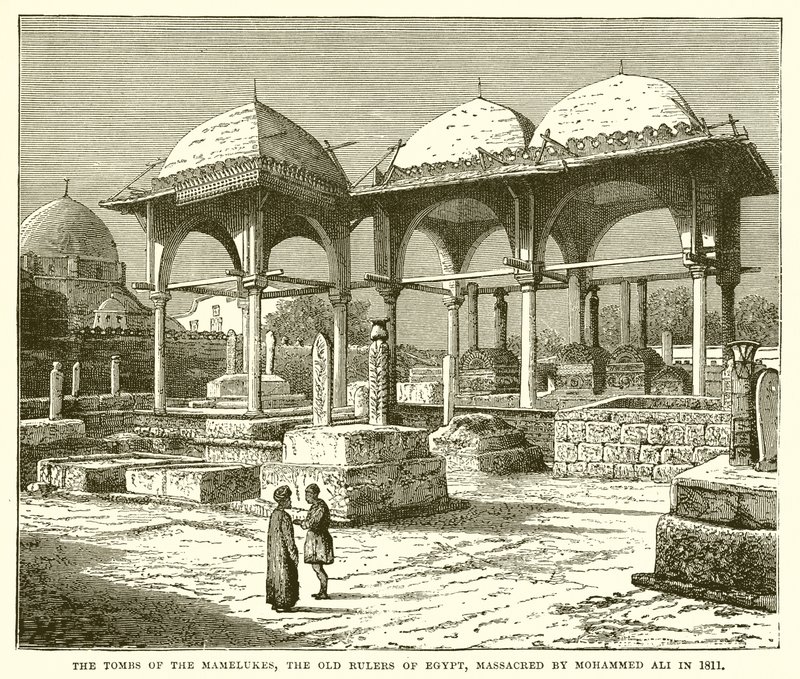 Mamelukkernes grave, Egyptens gamle herskere, massakreret af Mohammed Ali i 1811 af English School