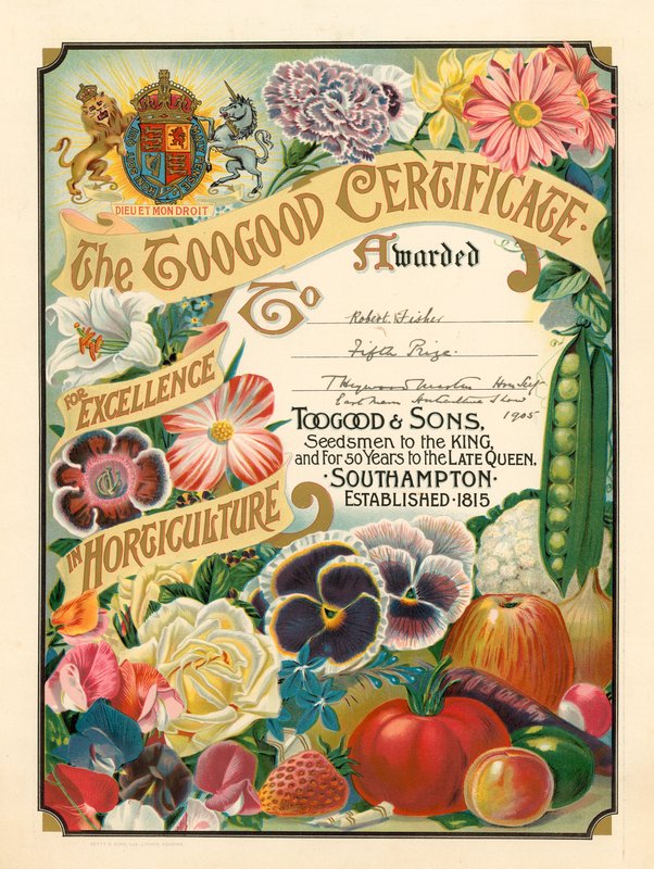 Toogood-certifikatet for ekspertise i havebrug af English School