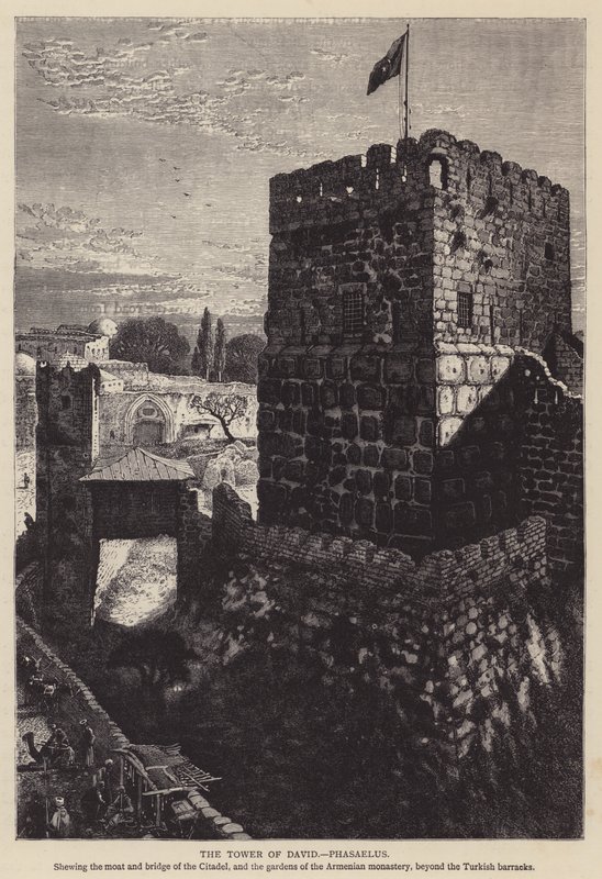 Davids tårn, Phasaelus (kobberstik) af English School