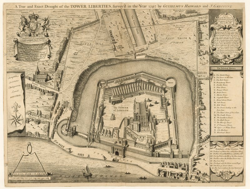 Tower of London undersøgte i 1597 af English School