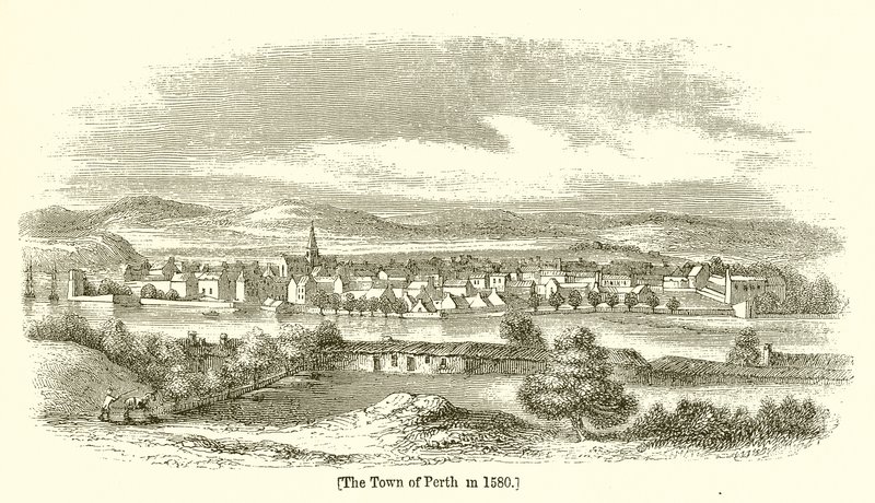 Byen Perth i 1580 af English School