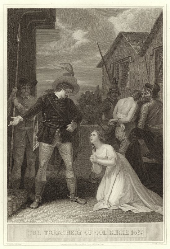 Col Kirkes forræderi 1685 af English School